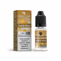 Diamond Mist Nic SALT 'Gold & Silver Tobacco' Flavour E-Liquid 10ml - 10mg & 20mg